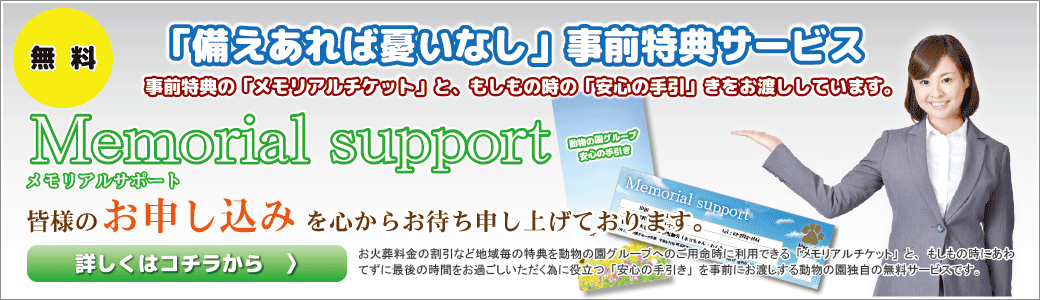 事前特典サービス「メモリアルサポート」