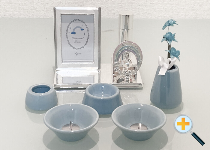 ペット仏具8点セット「陶器」コーディネイト1