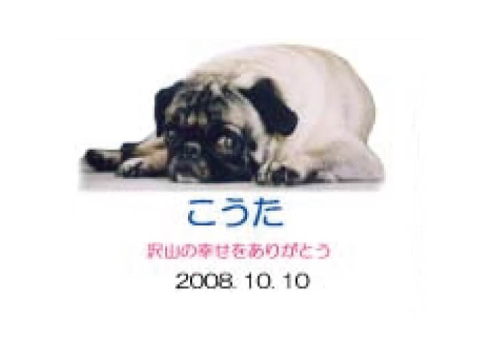 ペットメモリアルスタンド「ミニ」-背面パターン②
