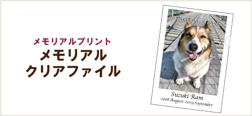 メモリアルクリアファイル