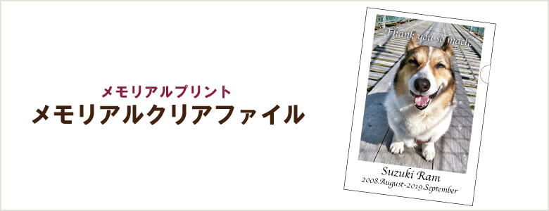 メモリアルクリアファイル